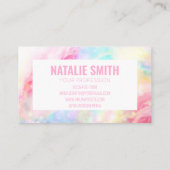 Pastel Regenboog Galaxy Marmer Modern Kleurrijk Bo Visitekaartje (Achterkant)