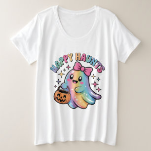 Pastel Regenboog Geest T-Shirt – Kawaii Halloween