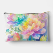 pastel regenboog gekleurde bloemige Waterverf Etui (Achterkant)