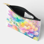 pastel regenboog gekleurde bloemige Waterverf Etui (Open)