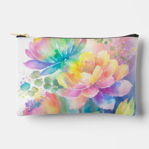 pastel regenboog gekleurde bloemige Waterverf Etui