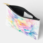 pastel regenboog gekleurde bloemige Waterverf Etui (Open)