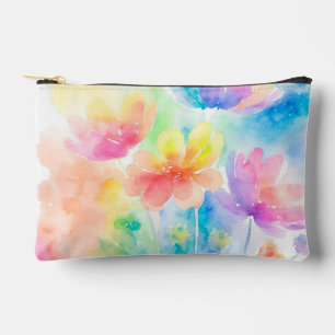 pastel regenboog gekleurde bloemige Waterverf Etui