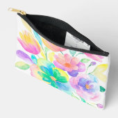 pastel regenboog gekleurde bloemige Waterverf Etui (Open)