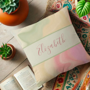  pastel regenboog gepersonaliseerd modern kussen