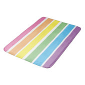 Pastel Regenboog Gestreepte Badmat (Gekanteld)
