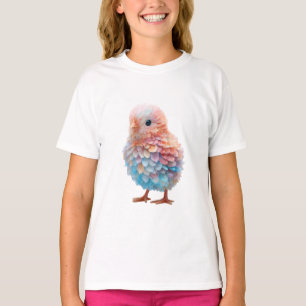 Pastel Regenboog Gevederde Baby Kuiken Kinderen T-shirt