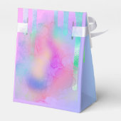 Pastel Regenboog | Gevogelte met rolschaatsen Bedankdoosjes (Achterkant)