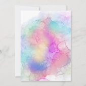 Pastel Regenboog | Gevogelte met rolschaatsen Kaart (Achterkant)