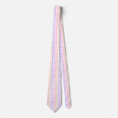 Pastel Regenboog Gingham Stropdas (Voorkant)
