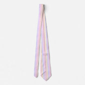 Pastel Regenboog Gingham Stropdas (Achterkant)