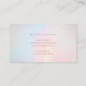 Pastel Regenboog Glitter Effect Ontwerp Visitekaartje (Achterkant)