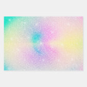 Pastel Regenboog Glitter Gradient Inpakpapier Vel (Voorkant 2)