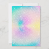 Pastel Regenboog Glitter Gradient Kaart (Achterkant)