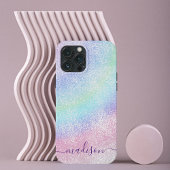Pastel regenboog glitter kalligrafie KAN naam bewe Case-Mate iPhone Case