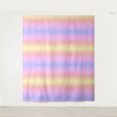 Pastel Regenboog Glitter Wandkleed (Voorkant)