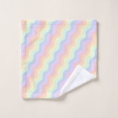 Pastel Regenboog Golven Handdoek Set (Wasdoekje)