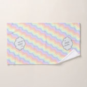 Pastel Regenboog Golven Handdoek Set (Handdoek)
