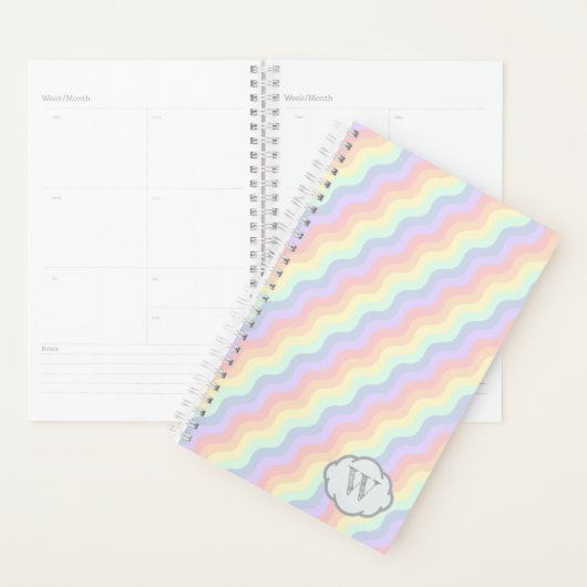 Pastel Regenboog Golven Planner (Display)