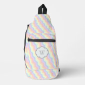 Pastel Regenboog Golven Sling Bag (Voorkant)