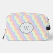 Pastel Regenboog Golven Toilettasje (Achterkant)