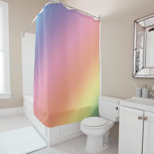 Pastel Regenboog Gordijn (In situ)