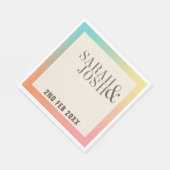 Pastel Regenboog Gradiënt Minimale Elegante Bruilo Servet (Hoek)