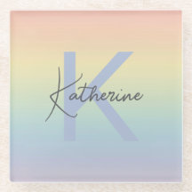 Pastel Regenboog Gradiënt Monogram