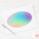  pastel regenboog gradiënt ovale Sticker (Envelop)