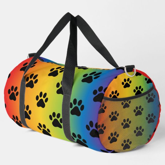 Pastel Regenboog Gradiënt Pootafdruk Tas (Rechterhoek)