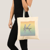 Pastel Regenboog Gradiënt Tote Bag (Voorkant (product))