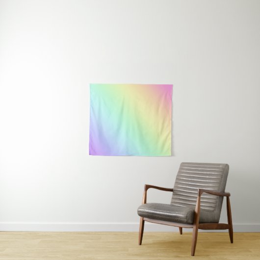 Pastel Regenboog Gradiënt Wandtapijt Wandkleed (In Situ (horizontaal))