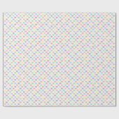 Pastel Regenboog Hart Patroon Inpakpapier (Vlak)