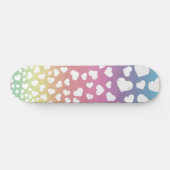 Pastel Regenboog Harten Voor haar Persoonlijk Skateboard (Horizontaal)