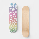 Pastel Regenboog Harten Voor haar Persoonlijk Skateboard (Voorkant)