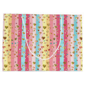 Pastel Regenboog & Hartjes Grote Cadeautas (Achterkant)