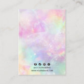 Pastel Regenboog Holografische Kristal Sieraden Di Visitekaartje (Achterkant)