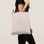 Pastel Regenboog Hond Moeder Tote Tas | Pootafdruk (Dichtbij)