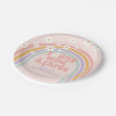Pastel regenboog jonge Wild drie 3de verjaardag Papieren Bordje (Gekanteld)