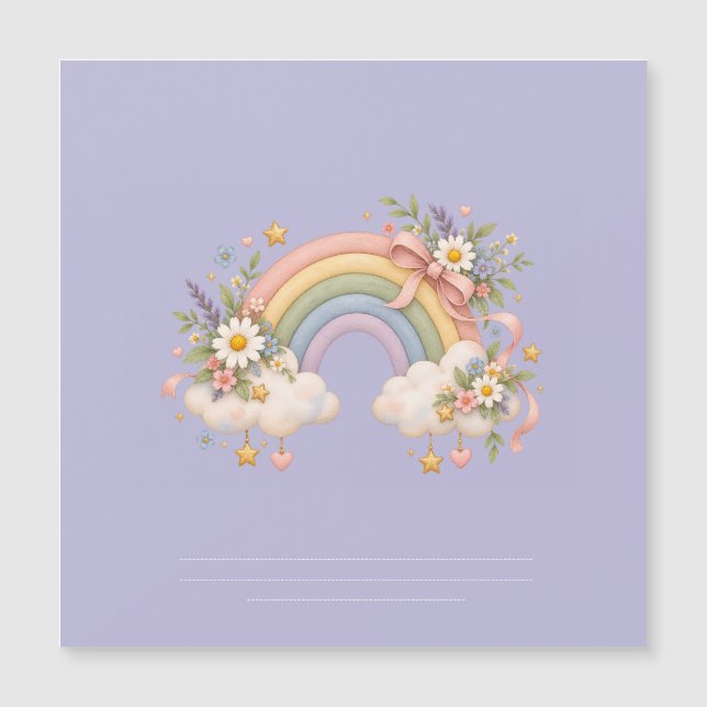 Pastel regenboog kantoorartikelen  (Voorkant)