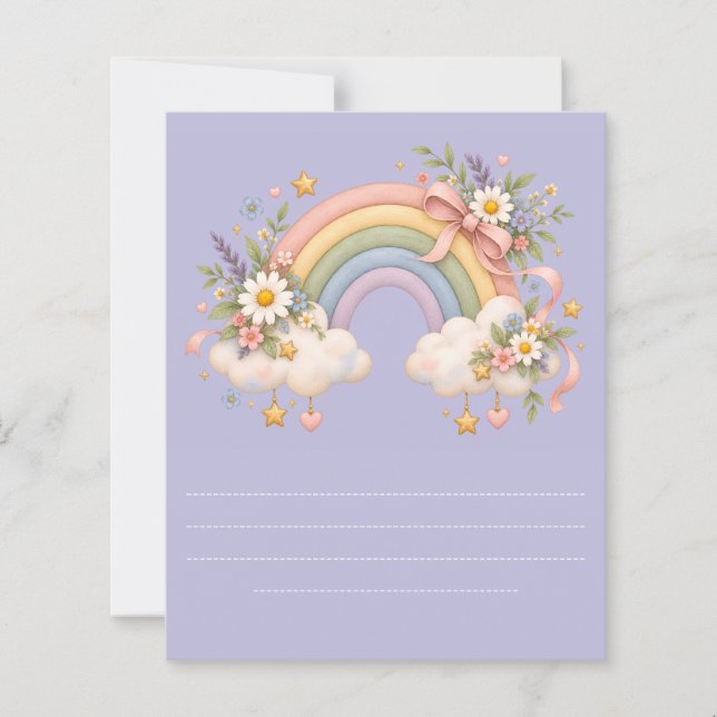 Pastel regenboog kantoorartikelen  (Voorkant)