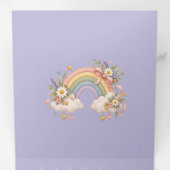 Pastel regenboog kantoorartikelen drieluik programma (Binnenzijde eerst)