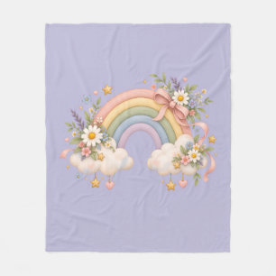 Pastel regenboog kantoorartikelen fleece deken