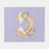 Pastel regenboog kantoorartikelen fleece deken (Voorkant (Horizontaal))