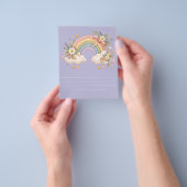Pastel regenboog kantoorartikelen flyer (Hand)