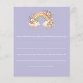 Pastel regenboog kantoorartikelen flyer (Achterkant)