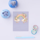 Pastel regenboog kantoorartikelen flyer (Enkel)