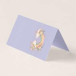 Pastel regenboog kantoorartikelen kaart