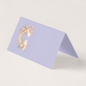 Pastel regenboog kantoorartikelen kaart (Achterkant)