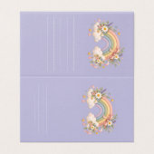 Pastel regenboog kantoorartikelen kaart (Buitenkant ongevouwen)